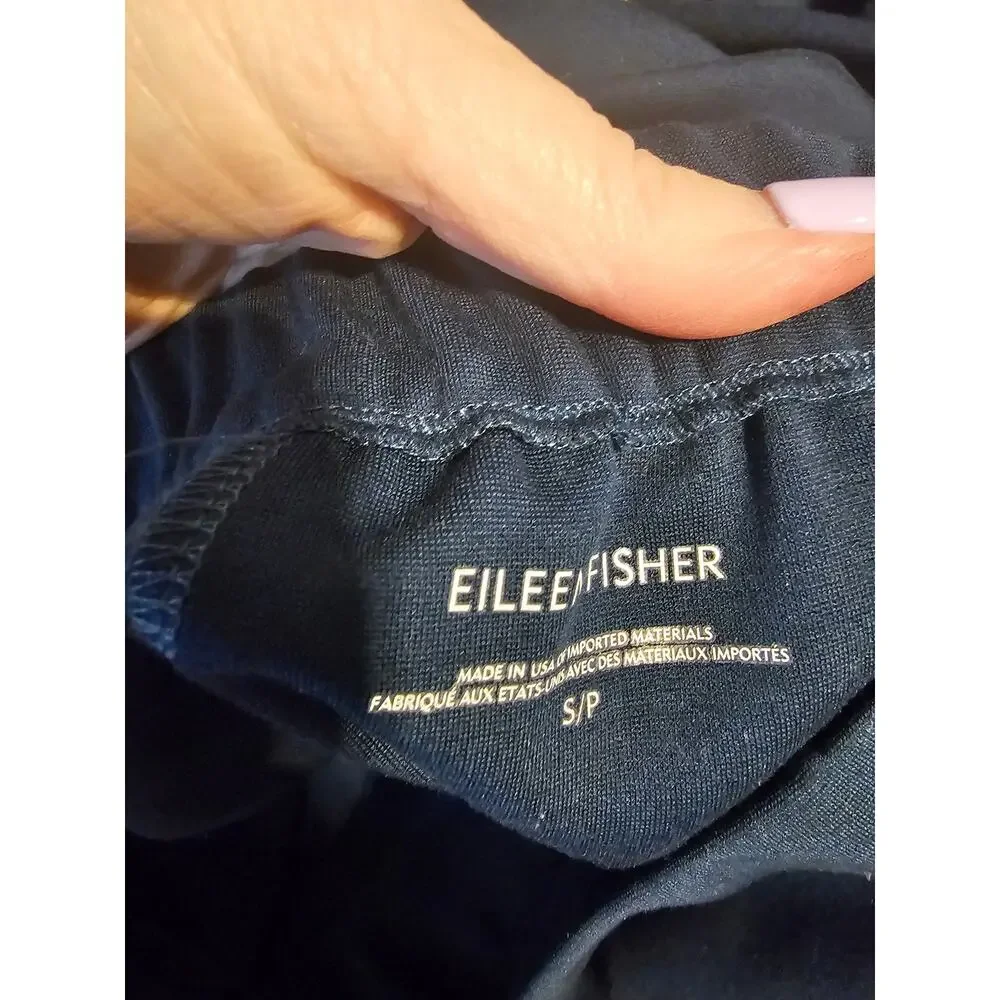 Eileen Fisher peacock teal pull on pants sz small Tencel blend WP52